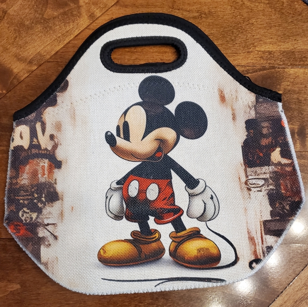 Mickey Mouse Linen Lunch Tote Bag